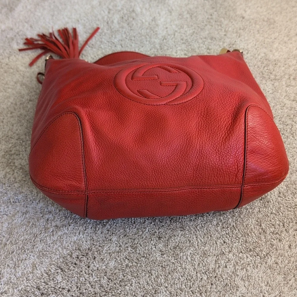 Gucci Soho Red Chain Hobo